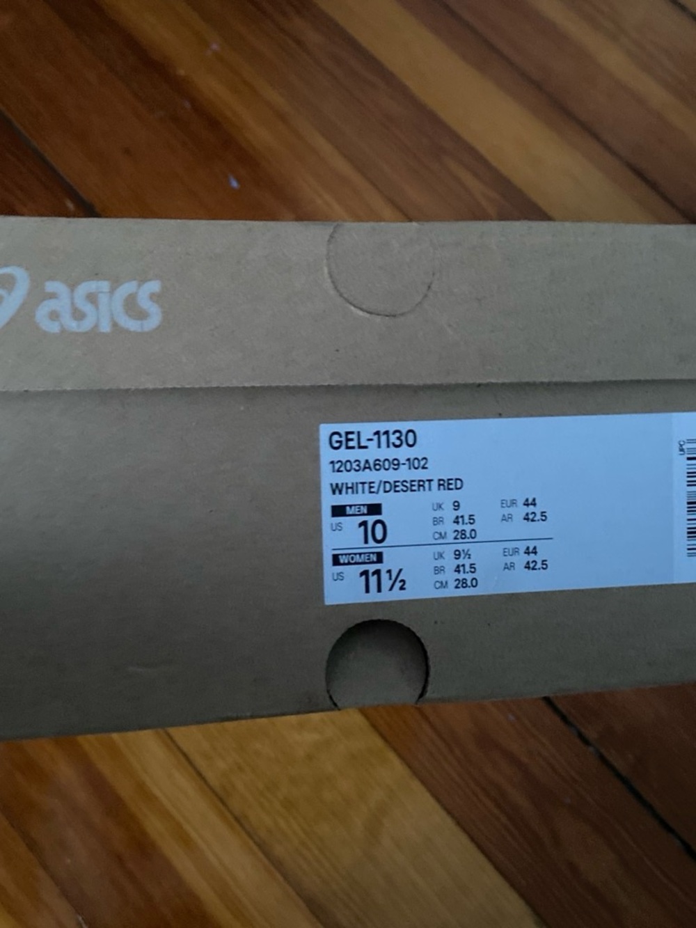 ASICS White Sneakers with Silver and Coral Accents - Picture 5 of 6
